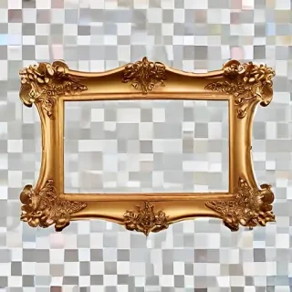 golden frame png transparent