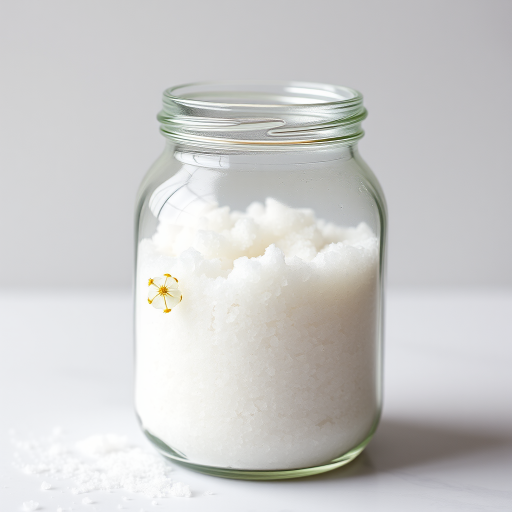 Image of a jar filled with aromatic bath salts