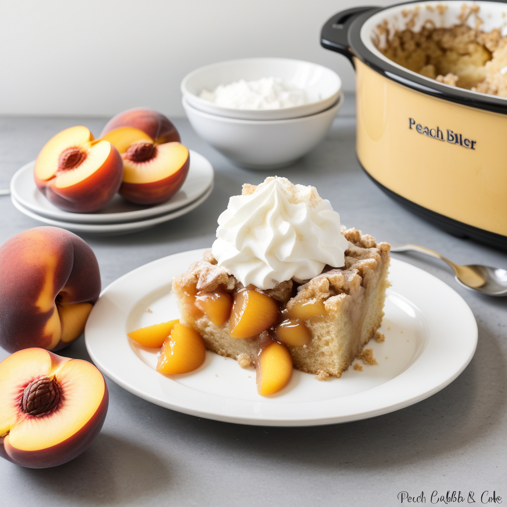 peach cobbler crock pot cake mix
