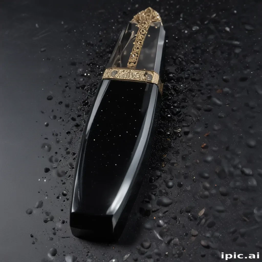 black with glitter
