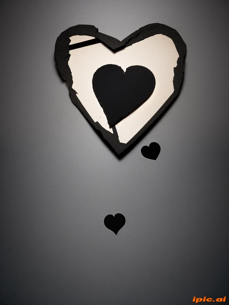 broken black heart