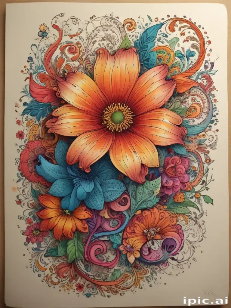 flower doodle art