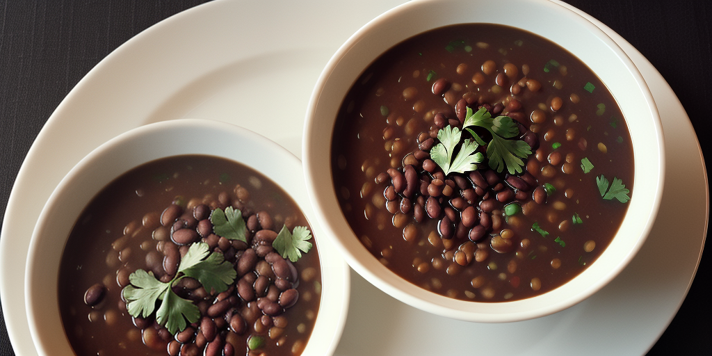 black bean and lentil soup