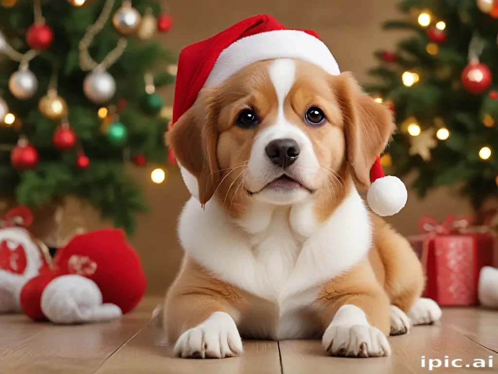 cute christmas dog wallpaper