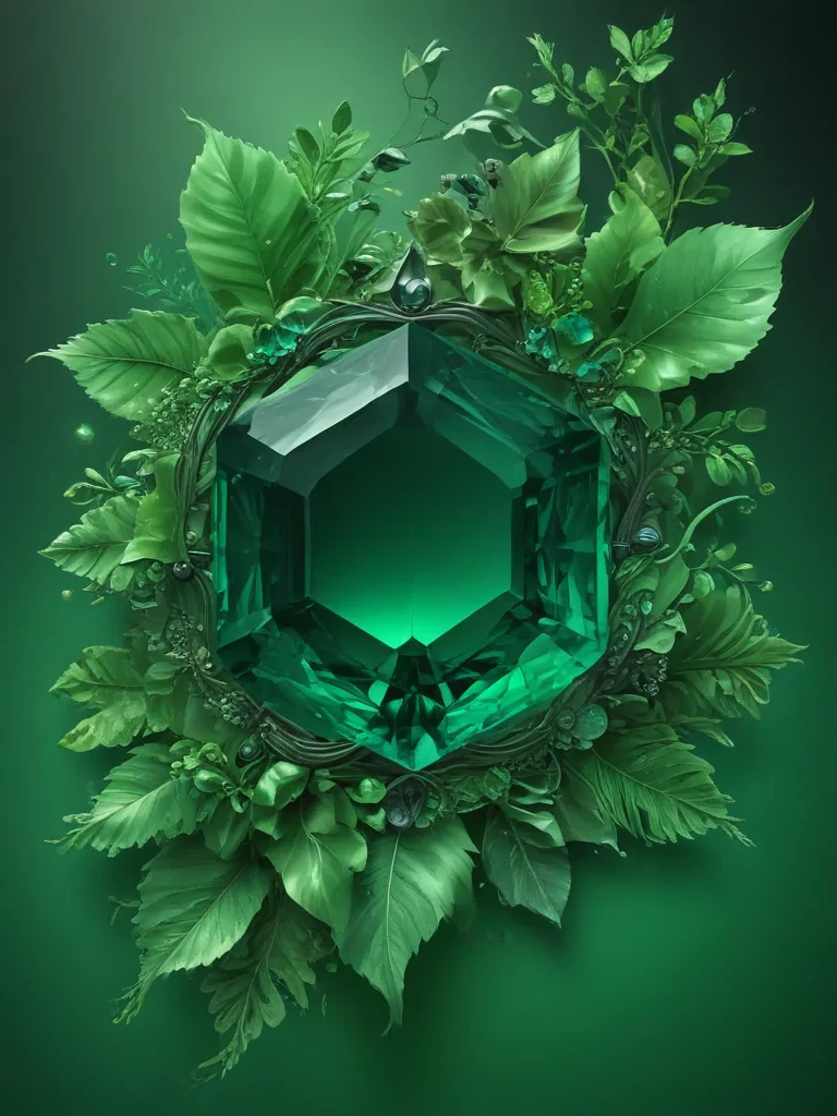 emerald green background