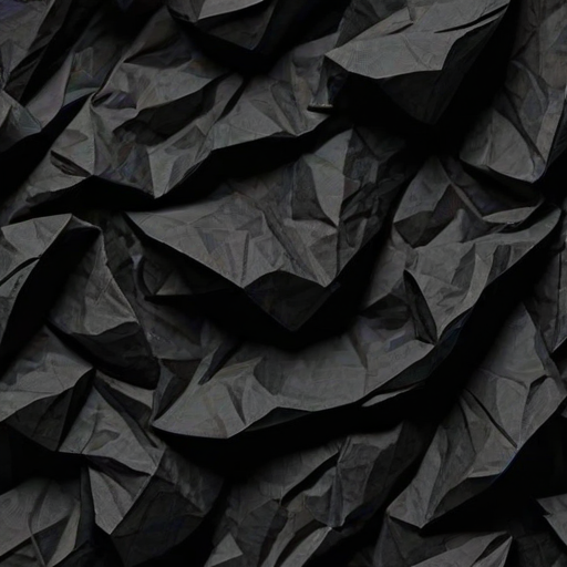 crinkled black paper