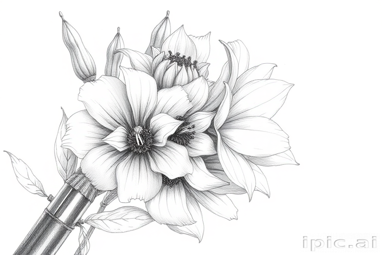 flower drawings pencil