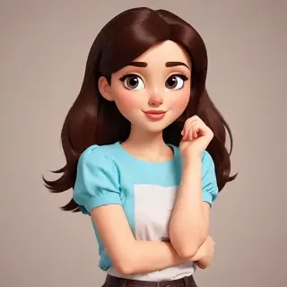 brunette cartoon character