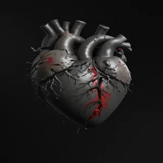 broken heart black background