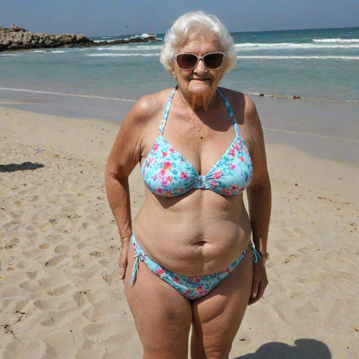 fat granny bikini