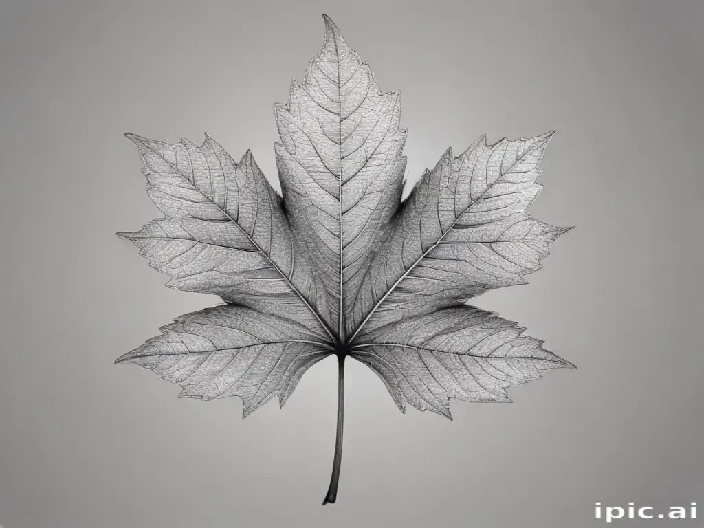 clipart leaf black and white