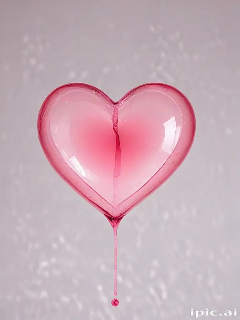 transparent pink heart