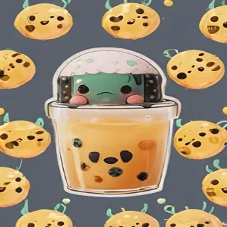 aesthetic cute boba wallpaper