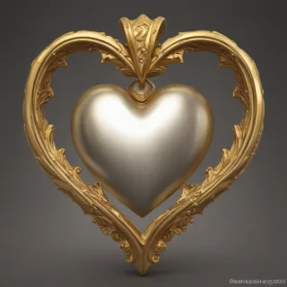 gold heart png