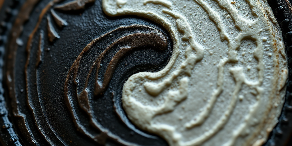 Create a high-resolution image of a yin-yang symbol with intricate texture details, camera settings: ISO 100, f/8 aperture, 1/60 sec shutter speed, camera view: centered composition, camera style: macro photography, camera type: DSLR.