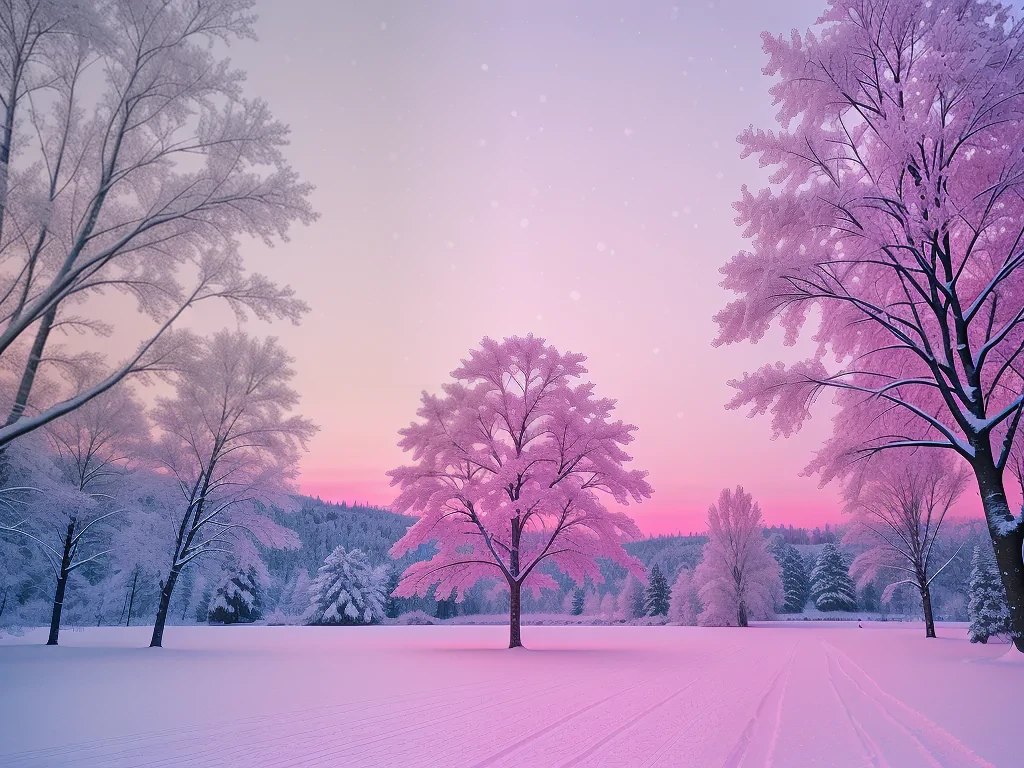 pink winter wallpaper