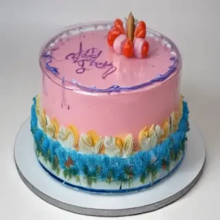 transparent birthday cake