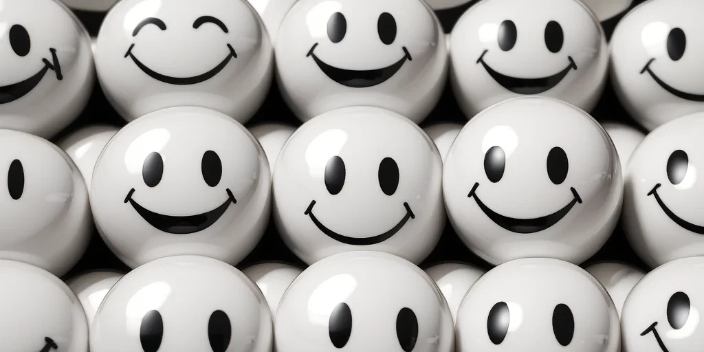 smiley black and white