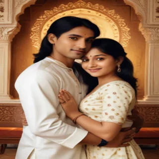 indian son with mom