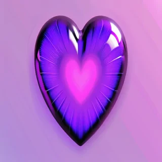 purple aesthetic heart