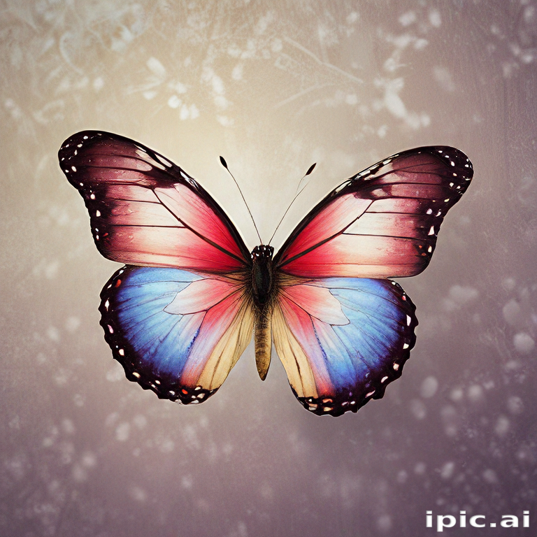 A Vibrant Butterfly Displaying Majestic Colors Against a Soft Background