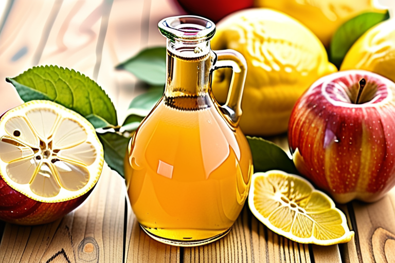 apple cider vinegar with lemon