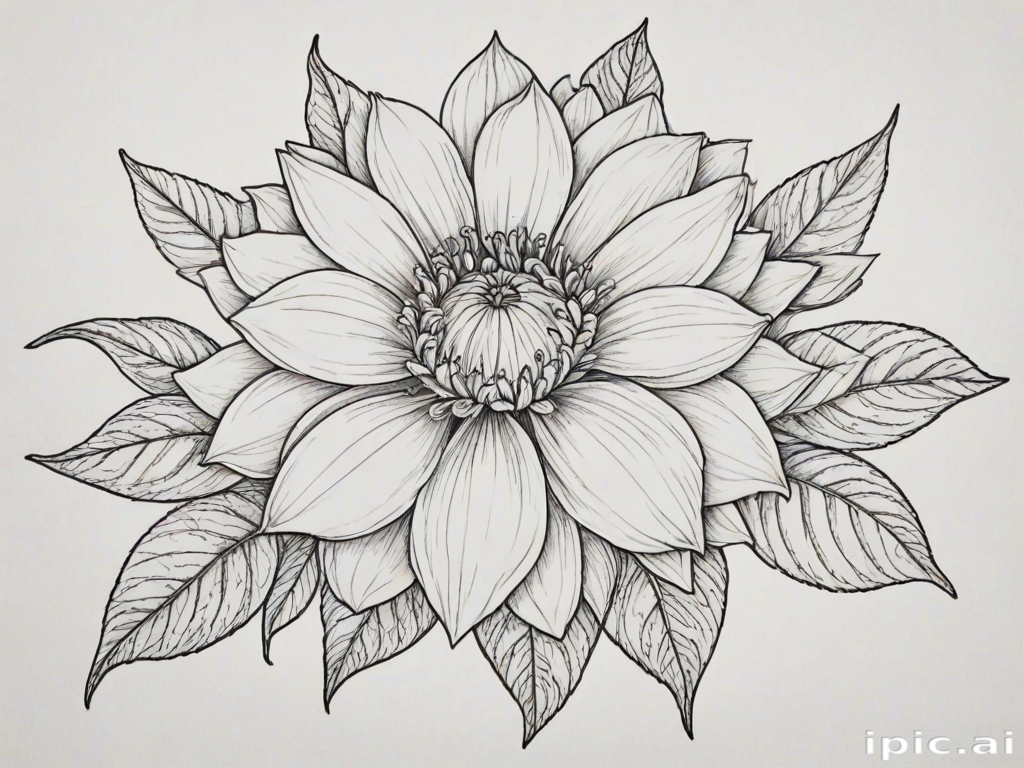 flower drawing for coloring