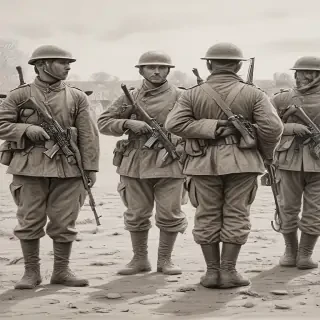 soldiers drawing