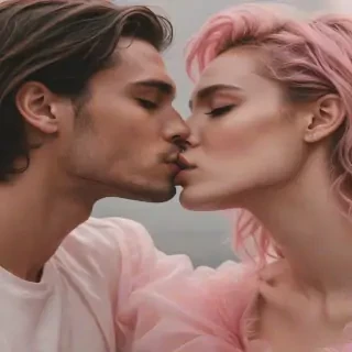 kissing aesthetic