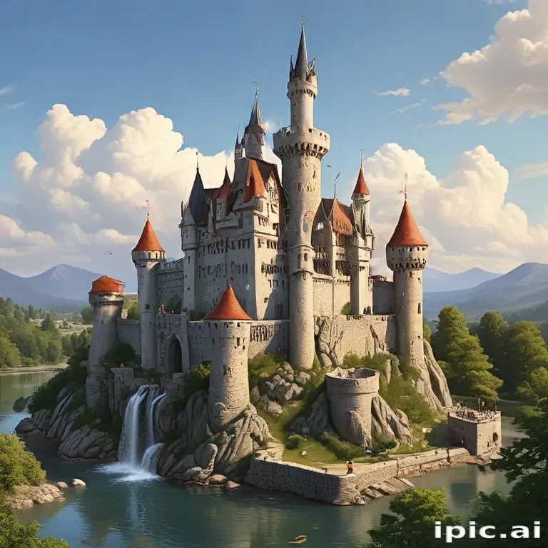 cartoon of castle