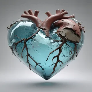 transparent broken heart