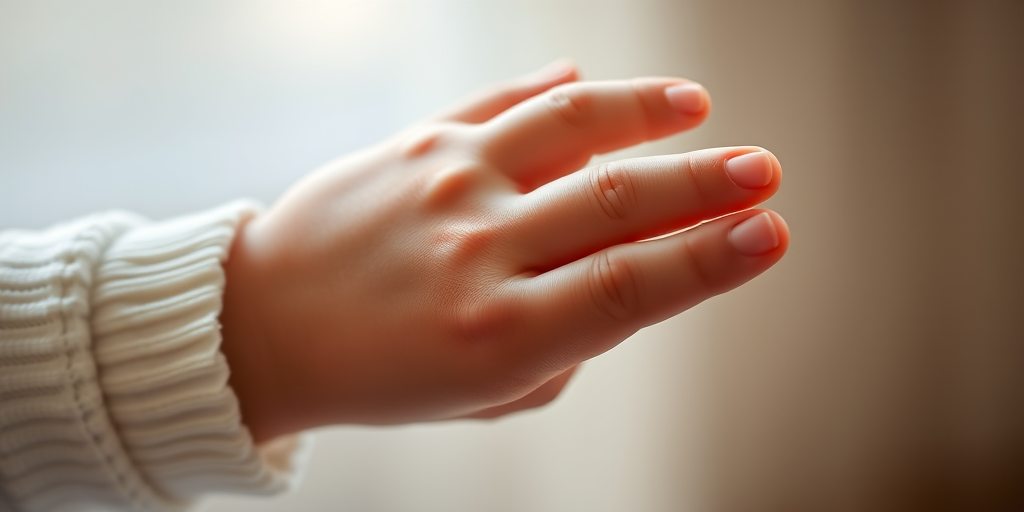 A close-up shot of a baby hand gently holding an adult hand, soft natural lighting, shallow depth of field for a blurred background, 50mm lens, aperture f/2.8, ISO 200, taken with a DSLR camera in portrait orientation.