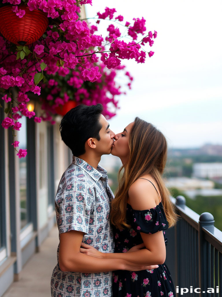 couple kissing aesthetic