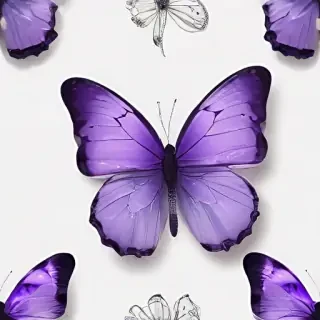 transparent purple butterfly
