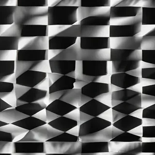 black and white checkered background