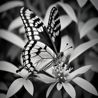 butterfly png black and white