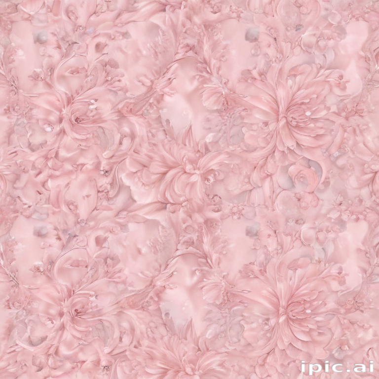 Delicate Pink Floral Pattern with Soft Textures and Subtle Shine