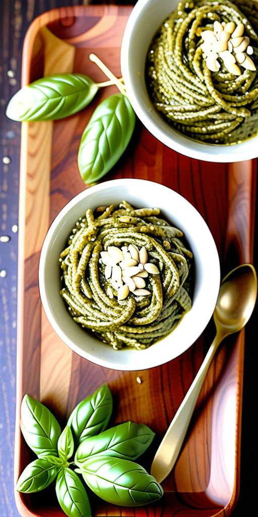 recipe for pesto sauce without pine nuts