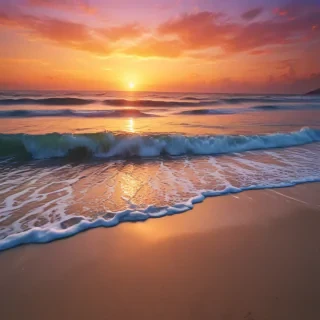 sunset on the beach backgrounds