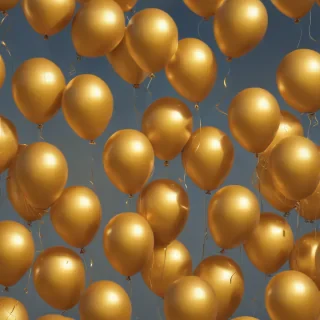 golden balloons