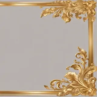 transparent background gold border