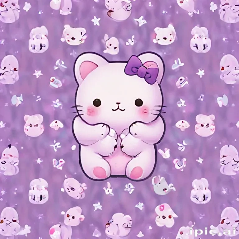 kawaii purple wallpaper