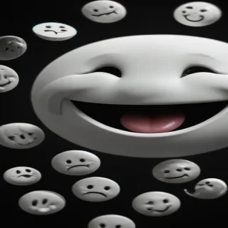 white smiley face black background