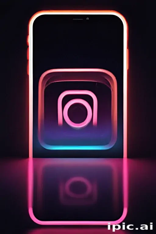 neon instagram logo