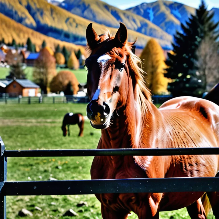 horse in background