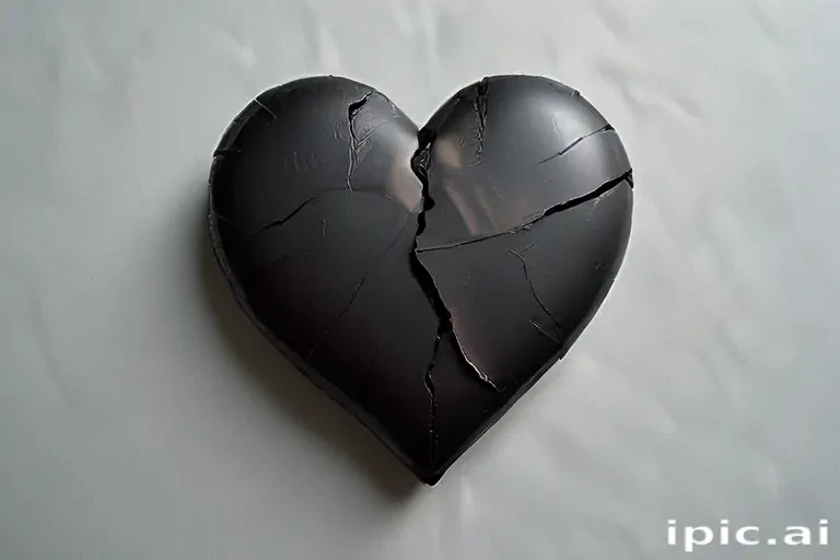 black broken heart
