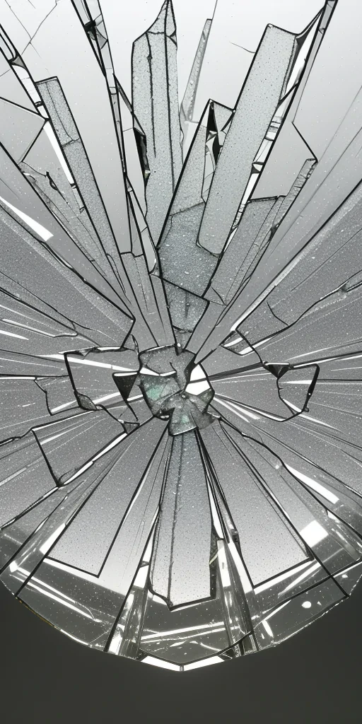 transparent shattered glass