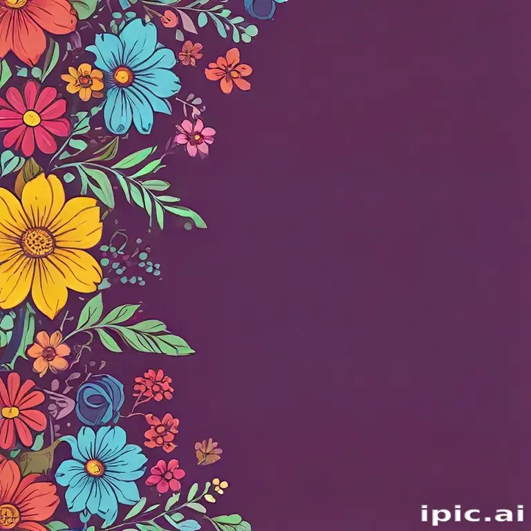 flowery border clipart