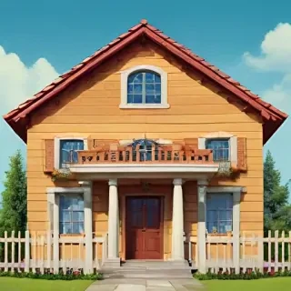 background of the house