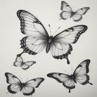 drawing butterflies